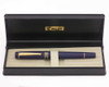 Pilot Ecrino Fountain Pen - Dark Blue w/Gold Trim, C/C, Fine Nib (New in Box, Works Well)