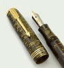 Parker Vacumatic Standard Fountain Pen - 1937, Double Striped Jewels, Golden Pearl (Superior, Restored)