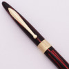 Sheaffer Balance Mechanical Pencil  (1935-40) - Jeweler's Band, Carmine Striated, .9mm Lead (Excellent +, Works Well)