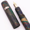 PSPW Prototype Button Filler - Blue-Green-Orange-White Ebonite, 14k Flexible Eversharp No. 713 Stub Nib, Roll Stop  (New)