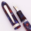 Conklin Nozac Word Gauge LE by Visconti - Marble Blue/Red, 14k Medium Nib (Excellent in Box, Works Well)