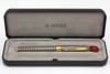 Parker Sonnet Cisele Fountain Pen (2000) - Sterling Silver Grid w/GT,  C/C, 18k Medium Nib (Excellent in Box, Works Well)