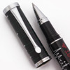 Jac Zagoory Ripple Rollerball Pen - "EKG", Black w/Green Grid Lines & Red/White Contrasts  (Excellent +, Works Well)