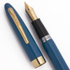 Sheaffer Admiral Snorkel 1950s - Pastel Blue, Fine 14k Nib (Excellent, Restored)