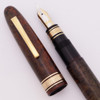 Omas A.M. 87 Fountain Pen - Oversized, Brown Briarwood, Piston Filler, Fine 18k Nib (Excellent, Works Well)