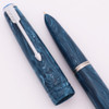 Parker 51 Ariel Kullock "Fantasy" Aerometric - Blue White Marble, Fine Gold Nib (Excellent +, Works Well)