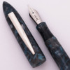 Edison Nouveau Premiere Fountain Pen (2018) - Nightfall w/Silver Trim, C/C, 1.5 Steel Nib (Near Mint, Works Well)