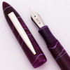 Edison Nouveau Premiere Fountain Pen (2018) - Purple Reign w Silver Trim, C/C, 1.5 Steel Nib (Near Mint, Works Well)