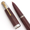 Parker 51 Aerometric Kullock "Fantasy" - Burgundy/Brown w Chrome Accents, Fine Gold Nib (Excellent, Works Well)