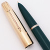 Parker 51 Aerometric (1952, UK) - Teal with GF Cap, Fine Gold Nib (Excellent, Works Well)
