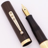 Waterman 0752 Fountain Pen (1920s) - Canada Barrel, BCHR w Wide Barrel Band, Fine Cursive Italic Nib (Very Nice, Restored)