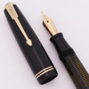 Parker Vacumatic Junior (1941) - Black, Double Jewel, Speedline Filler, Fine Nib (Excellent, Restored)