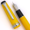 Sailor Pro Gear 21k Fountain Pen - Yellow w Black Ends, Rhodium Trim, 21k H-MF Nib (Near Mint, Works Well)