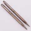 Parker Insignia Ballpoint Pen & Pencil Set (1991) - Lined Chrome  w CT, 0.5 mm Leads (Excellent +, Work Well)