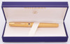 Waterman L'Etalon Fountain Pen (1990s)- Gold Plated, Basket Weave, C/C, Extra-Fine 18k Nib (Near Mint in Box, Works Well)