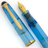 ERO EK Design Demonstrator Fountain Pen - Clear Light Blue, Piston Filler,  Fine Gold Plated Nib (Excellent +, Works Well)