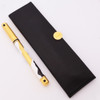 Lamy Lady Fountain Pen (1990s) - Black-White-Gold Waves Porcelain w Gold Trim, C/C, 14k Medium Nib (Excellent + in Case, Works Well)