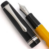 Pilot Namiki Custom Heritage 91 Fountain Pen (2020) - Yellow Barrel/Black Cap w Rhodium Trim, C/C, Fine 14k #5 Nib (Near Mint, Works Well)