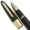 Sheaffer Signature 1750 Fountain Pen (1950s) - Black w 14k Cap Band and Clip, Vac-Fil, Broad 14k Triumph Lifetime Nib (Excellent, Restored)