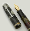 Parker Vacumatic Fountain Pen  - Canada, Small Size, Grey Marble, Lockdown Filler, Fine Semi-Flex (Very Nice, Restored)