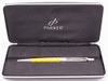 Parker 50th Anniversary Premier Edition Jotter Ballpoint  (2004) - Sterling Silver with Saffron Yellow Rectangles  (Excellent, in Box)