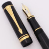 Parker Duofold Centennial Fountain Pen (1991) - Black w GT,  C/C, BBB 18k #86 Nib (Excellent, Works Well)