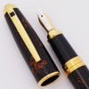 ST Dupont Olympio XL Oversize Fountain Pen - Black Lacquer Gold Dust, 18k Fine  (Near Mint, Works Well)