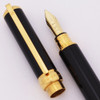 S T Dupont Gatsby Fountain Pen (1980s) - Black Chinese Lacquer, 18k Broad Nib (Near Mint, Works Well)