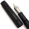 Retro 51 Tornado Fountain Pen (2019) - Matte Black w Shiny black trim, C/C, 1.1mm Steel Nib  (Near Mint, Works Well)