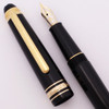 Montblanc Meisterstuck 144 Fountain Pen 75th Anniversary (1999) - Basic Black w Diamond, 18k Medium Nib (Excellent +, Works Well)