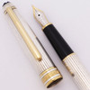 Montblanc Meisterstuck Solitaire 1446S (W. Germany) - Sterling, Pinstripe, Converter Fill, 18k Fine Nib (Excellent+, Works Well) Montblanc Meisterstuck Solitaire 1446S (W. Germany) - Sterling, Pinstripe, Converter Fill, 18k Fine Nib (Excellent+, Works Well)