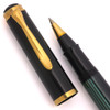 Pelikan R400 Souveran Rollerball (Old Style, W. Germany) - Green Striped w Black Cap (Near Mint, Works Well)