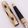 Unknown (Regal ?) Eye Dropper (c.1910) -  Filigree and Mother of Pearl Overlay, Warranted Fine Flex Nib (Very Nice, Works Well)