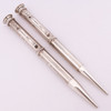 Yard-O-Led Regent Standard Ballpoint & Pencil Set (1994) - Sterling, Faceted, Barleycorn (Excellent +, Works Well)