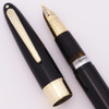 Sheaffer Valiant Fountain Pen - Fat Touchdown, Black, Medium 14k Triumph Nib (Excellent, Restored)