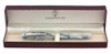Edison Collier Fountain Pen - Pearl Blue-Green Swirl w Silver Clip, C/C, Broad Steel Nib (Near Mint in Box, Works Well)