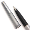 Lady Sheaffer 620 Fountain Pen  (1970s) - Brushed Chrome, Ornate Florentine Band, Cartridges Only, Fine Steel Stylepoint Nib (User Grade, Works Well)