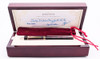 Onoto Charles Dickens SE Fountain Pen  - Chuzzlewit Model, Black/Burgundy Marble, C/C, 14k Architect Nib (Excellent+ in Box, Works Well)