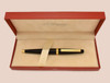 S T Dupont Ellipsis Fountain Pen - Black w Gold Trim, 18k Extra Fine Nib (Mint in Box)