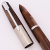 Parker 51 Ariel Kullock "Fantasy" Fountain Pens - Acrylic w Half Brushed Steel Caps, Steel Nibs (New, Work Well)