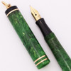 Wahl #2 Fountain Pen (1920s) - Ring Top, Jade Green, Flexible Fine (Excellent +, Restored)