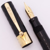 Sheaffer #4 Flat Top (1930s) - BCHR, Junior Size, Wide Gold Band, Fine Full Flex Nib (Excellent +, Restored)
