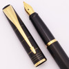 Parker Latitude Fountain Pen - Silky Black, Gold Trim, Medium Nib (Excellent, Works Well)