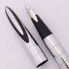 Cross Verve Fountain Pen (Early 2000s) - Radial Chrome w CT, C/C, Medium Nib (Excellent +, Works Well)