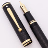 Sheaffer Connaisseur 815 Fountain Pen - Black w Herringbone Pattern, GP Trim, 18k Broad Nib (Excellent +, Works Well)