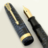 Parker Vacumatic Major Fountain Pen - 1944 Azure Blue, Fine  (Excellent, Restored)