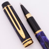 Waterman Rhapsody Rollerball Pen (mid-1990s) - Mineral Blue Lacquer w GT  (Excellent, Works Well)