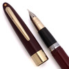 Sheaffer Valiant Snorkel - Burgundy, 1st Year w 14k Gold Tube, Fine (Excellent, Restored)