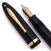 Sheaffer Balance Lifetime Oversized (1935-42) - Jet Black w GT, Lever Fill, 14k Fine Two-Tone Lifetime Nib (Excellent, Restored)