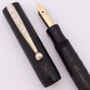 Sheaffer Flat Top Junior Self Filling Fountain Pen  (1920s) - BCHR w Chrome Trim, Lever Filler, Fine #3 Nib (Excellent, Restored)